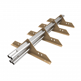 Снегозадержатель трубчатый 3000мм фальц 40x20-1,0-1,0-3 холоднокатанная сталь с порошковым покрытием RAL 1014