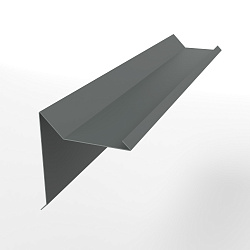 Планка ветровая 0,45 мм (RAL 7005) двойная завальцовкая, с порошковым покрытием