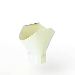 Воронка желоба оцинкованная накладная порошок ф120мм RAL 9016