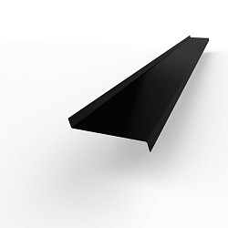 Отлив 0,45мм RAL 9005 оконный оцинкованный c порошковым покрытием