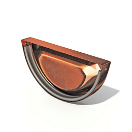 Заглушка желоба водосточного медная ф120мм