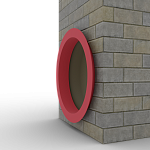 Откос радиусный 0,7 мм (RAL 3017) c порошковым покрытием