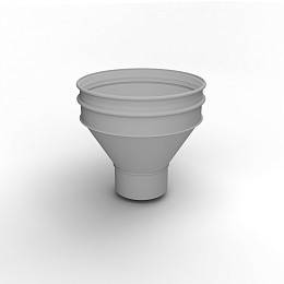 Воронка водосточная ф106х350мм (RAL 7047) водосборная, c порошковым покрытием