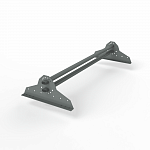 Снегозадержатель трубчатый плоскоовальный 3000мм универсальный 40x20-1,0-1,0-3 оцинкованная сталь с порошковым покрытием RAL 7005