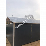 Стеновая трёхслойная сэндвич-панель трапеция 80мм 1000мм с видимым креплением пенополистирол Полиэстер Доборник