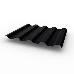 Профнастил НС44 (RAL 9005) 0,45х1047мм оцинкованный, с полимерным покрытием (Полиэстер)