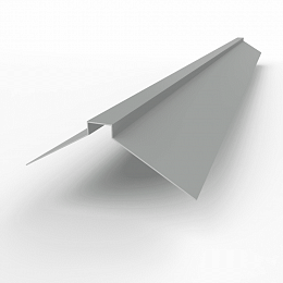 Конек фигурный 0,45 мм RAL 9006 оцинкованный, с порошковым покрытием