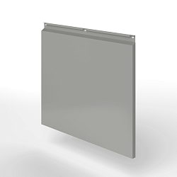 Фасадная металлокассета закрытого типа оцинкованная с порошковым покрытием 0,7x380х370 мм RAL 9007 Тёмно-алюминиевый