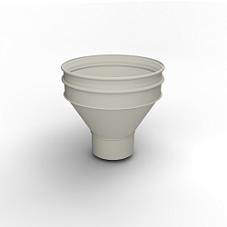 Воронка водосточная ф100х350мм (RAL 9001) водосборная, c порошковым покрытием