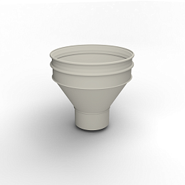 Воронка водосточная ф100х350мм (RAL 9001) водосборная, c порошковым покрытием