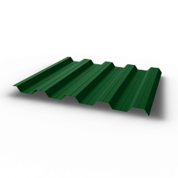 Профнастил НС44 (RAL 6035) 0,65х1047мм оцинкованный, с полимерным покрытием (Полиэстер)