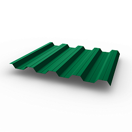 Профнастил НС44 (RAL 6029) 0,65х1047мм оцинкованный, с полимерным покрытием (Полиэстер)
