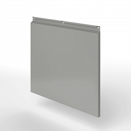 Фасадная металлокассета закрытого типа оцинкованная с порошковым покрытием 0,7x380х815мм RAL 9007 Тёмно-алюминиевый