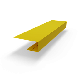 J профиль RAL 1023 оцинкованный c порошковым покрытием 0,45мм