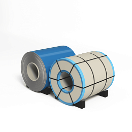 Рулон оцинкованный 0,9х1250мм (RAL 5012) с полимерным покрытием (полиэстер)