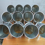 Колено водосточное оцинкованное ф160х400x400мм