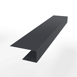 J-Профиль 12мм RAL 7024 оцинкованный с порошковым покрытием 0,45 мм