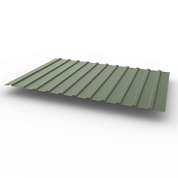 Профнастил С10 - 0,7х1180мм (RAL 7033) оцинкованный, с полимерным покрытием (Полиэстер)