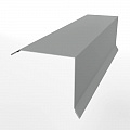 Планка примыкания нижняя для кровли 0,45 мм (RAL 9006) оцинкованная, с порошковым покрытием