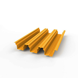 Профнастил Н114 - 0,8х646мм (RAL 2007) оцинкованный, с полимерным покрытием (полиэстер)