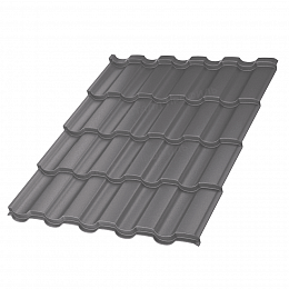 Металлочерепица МП Монтекристо-XL (VALORI-20-Grey-0,5)