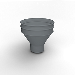 Воронка водосточная ф200х350мм (RAL 7046) водосборная, c порошковым покрытием