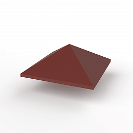 Колпак на столб стандартный оцинкованный с полимерным покрытием до 800мм RAL 3011