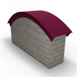 Парапет радиусный 0,45 мм (RAL 4004) полиэстер