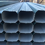 Труба водосточная прямоугольная полиэстер Grand Line Vortex 3000мм RAL 9003