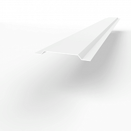 Нащельник RAL 9003 стыковочный оцинкованный c полимерным покрытием 0,45мм