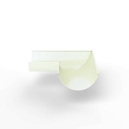 Угол 90 градусов водосточного желоба оцинкованный порошок ф180х400х400мм RAL 9016