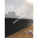 Стеновая трёхслойная сэндвич-панель гладкая 100мм 1000мм с видимым креплением пенополистирол Полиэстер Доборник