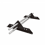 Снегозадержатель трубчатый плоскоовальный 3000мм универсальный 25-1,2-2,0-4 оцинкованная сталь с порошковым покрытием RAL 8017