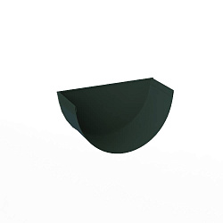 Заглушка желоба водосточного оцинкованная порошок ф120мм RAL 6012