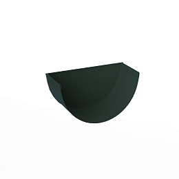 Заглушка желоба водосточного оцинкованная порошок ф120мм RAL 6012