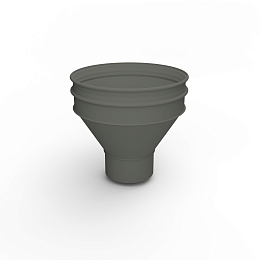 Воронка водосточная ф190х350мм (RAL 7022) водосборная, c порошковым покрытием