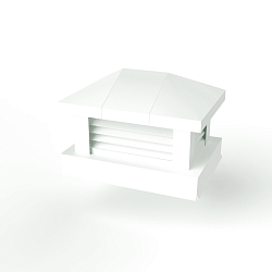 Дымник на трубу с жалюзи оцинкованный с полимерным покрытием до 1200мм RAL 9003