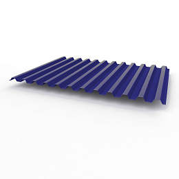 Профнастил С21 0,35х1051мм (RAL 5002) оцинкованный, с полимерным покрытием (полиэстер)