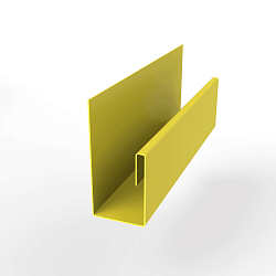 Планка П-образная для забора оцинкованная с порошковым покрытием 0,45мм ширина менее 625 мм RAL 1018