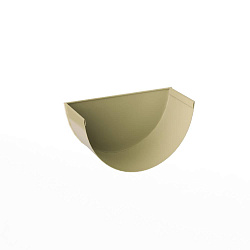 Заглушка желоба водосточного оцинкованная порошок ф120мм RAL 1015