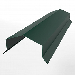 Заборный парапет с капельником угловой оцинкованный с порошковым покрытием 0,45мм RAL 6005