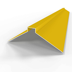 Конек фигурный 0,45 мм RAL 1032 оцинкованный, с порошковым покрытием