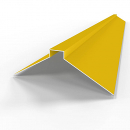 Конек фигурный 0,45 мм RAL 1032 оцинкованный, с порошковым покрытием