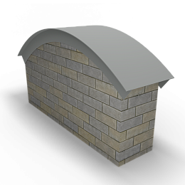 Парапет радиусный 0,45 мм (RAL 9006) полиэстер