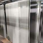 Фасадная металлокассета 530x530 (RAL 7038) открытого типа, с порошковым покрытием 0,7 мм