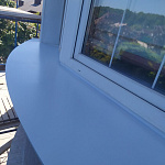 Отлив радиусный 0,5мм RAL 9002 оцинкованный, c порошковым покрытием