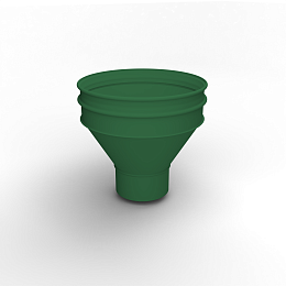 Воронка водосточная ф110х350мм (RAL 6001) водосборная, c порошковым покрытием