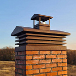 Дымник на трубу с жалюзи оцинкованный с полимерным покрытием до 2400мм RAL 7024