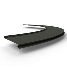 Отлив радиусный 0,7мм RAL 6006 оцинкованный, c порошковым покрытием