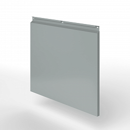 Фасадная металлокассета закрытого типа оцинкованная с порошковым покрытием 0,7x430х915мм RAL 7042 Транспортный серый A